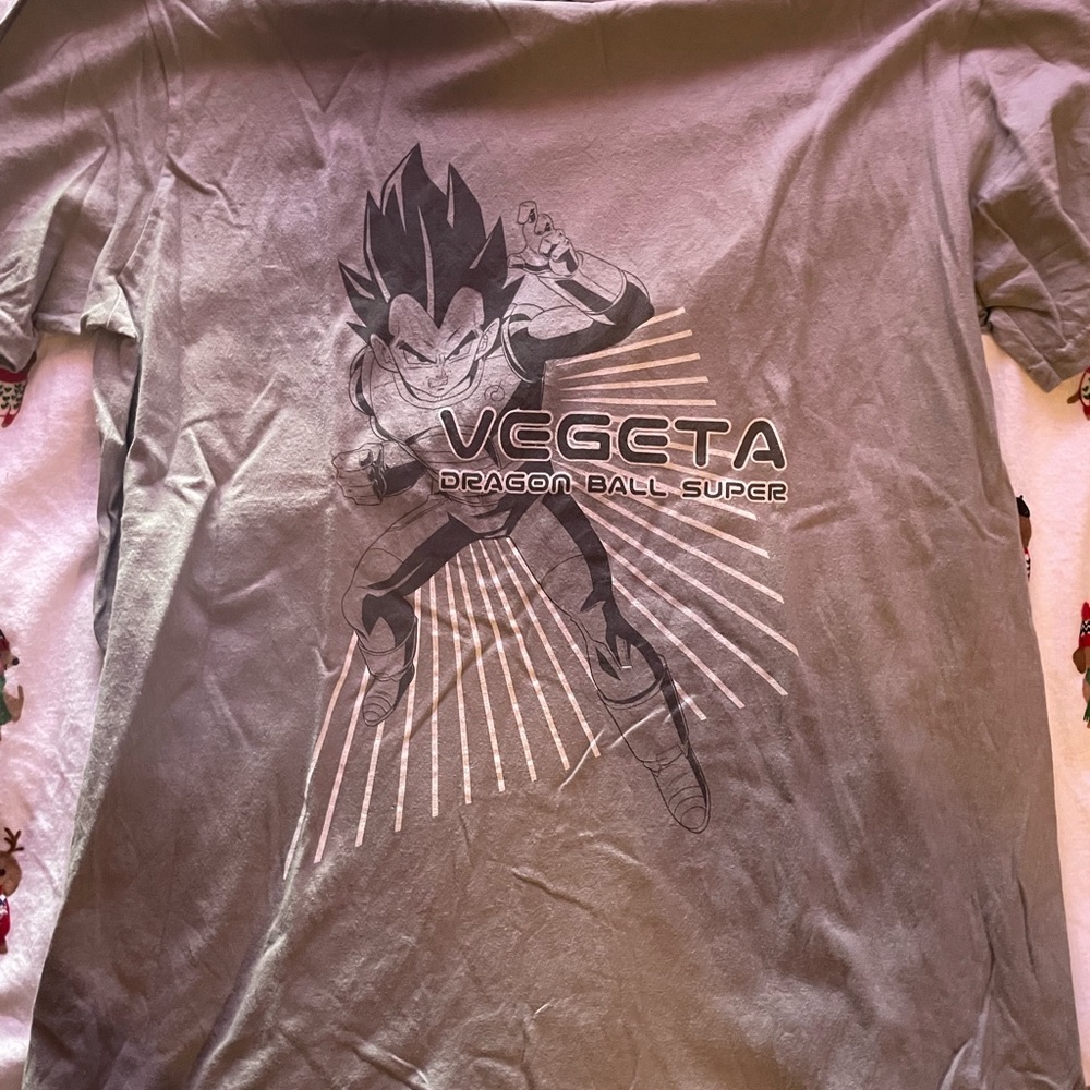 Large dragon ball super vegeta shirt